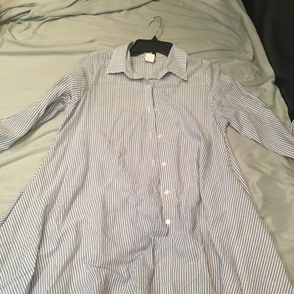 High Low Button Up Top